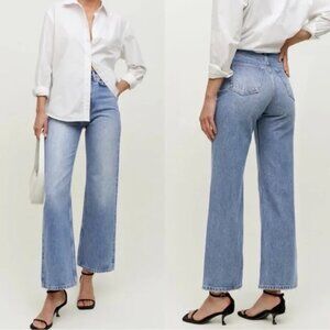 REFORMATION Jeans Womens 30 Blue Wilder High Rise Wide Leg‎ Relaxed Denim Dillon